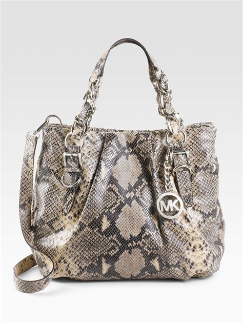 michael kors python tote|python leather handbags dubai.